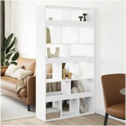 Clicnbuy Separador de ambientes madera ingeniería blanco 100x33x187,5 cm