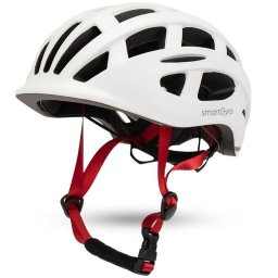Smartgyro Smart Helmet Urban Casco con Luz para Patinetes e-Bike Multi Talla Ajustable M/L Blanco