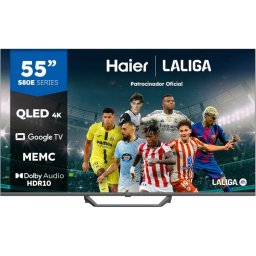 TV Haier QLED H55S80EUX 55" 4K Ultra HD Smart TV Google TV HDR10 Dolby Audio