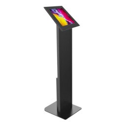 Soporte de suelo para tablet Kimex 091-3145SK4 antirrobo inclinable negro