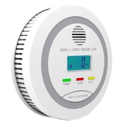 Detector de Humo y Gas Autrucker 2 en 1 Inalámbrico Detección Temprana Alarma LCD