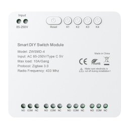 Interruptor inteligente Avatto ZWSMD-4 ZigBee 3.0 Control remoto y automatización
