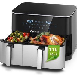Freidora de Aire Wellent XXL 11L 2600W Doble Compartimento Dual Zone Sync & Match