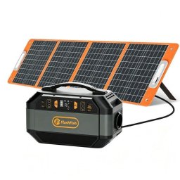 Estación de energía Flashfish P56 288,6Wh 1 AC 4 DC 4 USB Batería Li-ion Panel solar
