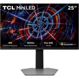 Monitor TCL P2 25P2A Pro 25" QHD 360Hz IPS Mini LED FreeSync Premium ajuste altura