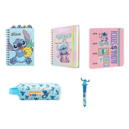 Pack Escolar Disney Stitch Agenda + Libreta + Carpeta + Estuche + Bolígrafo