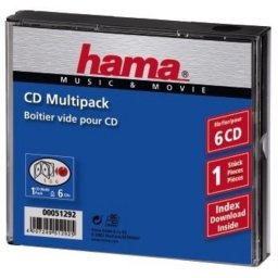 Funda CD Hama Multipack 6 Transparente para 6 discos