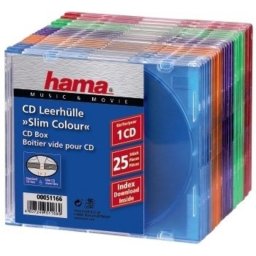 Funda Hama CD Slim Box Multicolor 25 unidades
