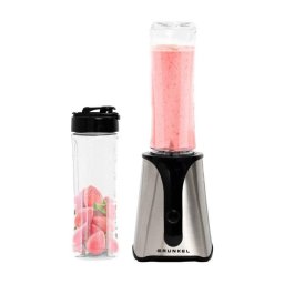 Batidora de vaso Grunkel 450 W 2 vasos portátiles 600 ml acero inoxidable