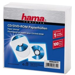 Funda Hama para 1 Disco Óptico 120 mm Papel Resistente a Rayones