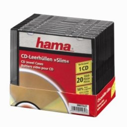 Funda Hama para Discos Ópticos de 120 mm Negro y Transparente
