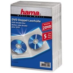 Funda DVD Hama Double DVD Jewel Case 2 discos transparente