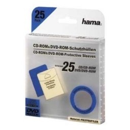 Funda Hama para discos CD/DVD transparente pack de 25 unidades