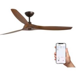 FARO BARCELONA Ventilador sin luz abs nogal oscuro 152x152x28 cm