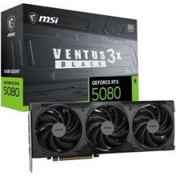 MSI Tarjeta Gráfica GeForce® RTX 5080 VENTUS 3X OC Black 16GB GDDR7 DLSS4