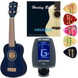 Harley Benton UK-12 Soprano Ukulele B Bundle Azul