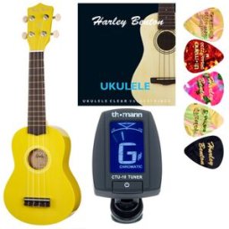 Harley Benton UK-12 Yellow Bundle Amarillo