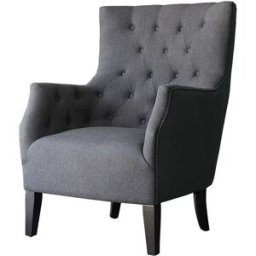 Habitat et jardin Sillón escandinavo "Duchesse" en tela - Gris