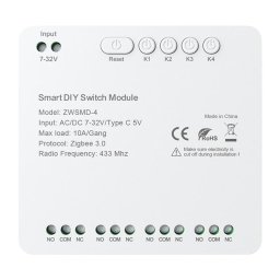 Interruptor Inteligente Avatto ZWSMD-4 ZigBee 4 Canales Control Remoto