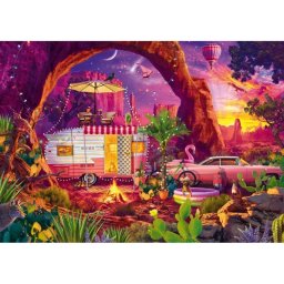 Puzzle Schmidt Spiele 58574 1000 piezas Jeff Haynie Paraíso de camping en el desierto