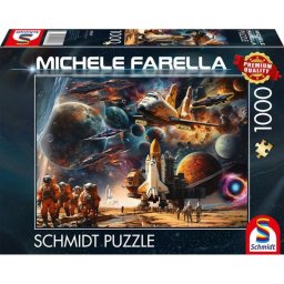 Puzzle Schmidt Spiele 1000 piezas Michele Farella Viaje a galaxias lejanas