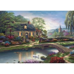 Puzzle Schmidt Spiele 1000 piezas Thomas Kinkade Studios Stoney Creek Cottage