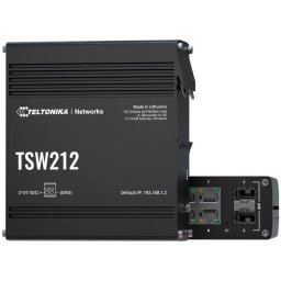 Conmutador Teltonika TSW212 industrial gestionado L2 8 RJ45 Gigabit y 2 SFP