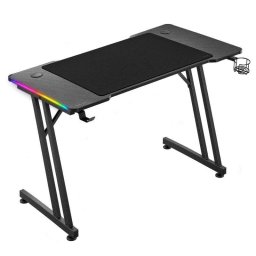 Mesa Gaming Mars Gaming 120 cm fibra de carbono RGB y alfombrilla XXL