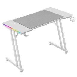 Mesa gaming Mars Gaming 120 cm RGB con fibra de carbono y alfombrilla XXL estructura de acero