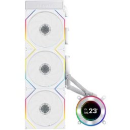 Lian-Li Kit Refrigeración Líquida CPU AIO HydroShift II LCD-C 360TL FLEX Wireless Blanco - 360mm