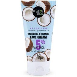 Organic shop crema facial hidratante y calmante aftersun coco + pantenol