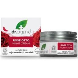Dr. organic crema de noche rosa de damasco 50ml.