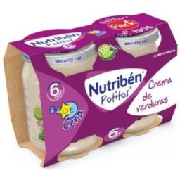 Nutriben nutriben purÉ-tarrito cena crema de verduras 2x190gr +6m
