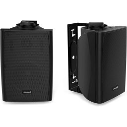 Audibax Elipse 5 Pareja de Altavoces HiFi con Soporte de Pared 2 Vías 30W Negros