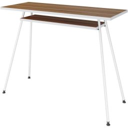 Escritorio Compacto Levira Kost Dash 100x40 cm Nogal Troia y Blanco