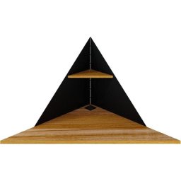 Escritorio esquinero de pared Levira 110x55 cm Negro y Nogal Troia