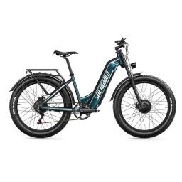 Bicicleta Eléctrica Shengmilo S700 Pro Doble Motor 2000 W 48 V 25 Ah 26" 160 Nm