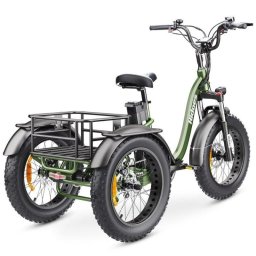 Triciclo eléctrico Hidoes HD-ET1 Motor 750 W Batería 48 V 20 Ah Plegable Verde