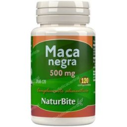 Naturbite maca negra 500mg. 120comp.