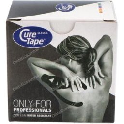 Cure tape cure tape negro vendaje neuromuscular (5cm x 5m)