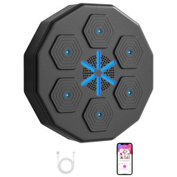 Sportnow Máquina Boxeo Musical de Pared con Conexión Bluetooth y Luces LED