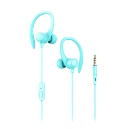 Auriculares Dam Electronics S07 con cable minijack deportivos con micrófono y control, negro