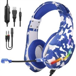 Auriculares Dam Electronics J10 con cable Minijack Gaming RGB Micrófono Negro