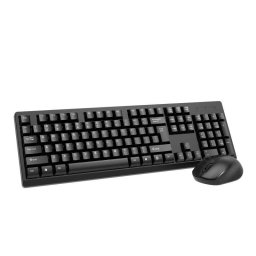 Teclado y ratón Dam Electronics CMK-326 inalámbrico 2.4G 1600 DPI negro ergonómico