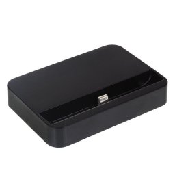 Base de carga Dam Electronics para iPhone 5/SE/6/6 Plus negra con conexión Lightning