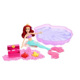 Muñeca Mattel Disney Ariel con piscina en forma de concha y arena moldeable