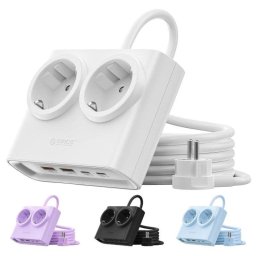 Regleta Orico PDC 2 Tomas 2 USB-C GaN 25 W 2 USB-A, 1,6 m, protección infantil