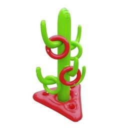 Cactus Hinchable Dam Electronics Juego de Habilidad con 5 Anillas 66 x 110 cm