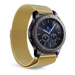 Correa de reloj Dam Electronics acero inoxidable cierre magnético 18 mm oro