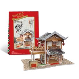 Puzle 3D Dam Electronics World Style China Oriental Tienda de Té 46 piezas